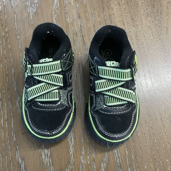 Skechers Super Z Nollies Sneakers Toddler Boys Size 5 Black Green Hook and Loop - Picture 1 of 9